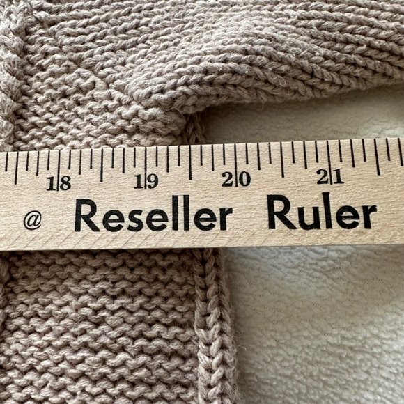 VNTG 80's Chrysantheme Cottagecore Cozy Beige Floral Padded Shoulder Sweater Med - Picture 3 of 9